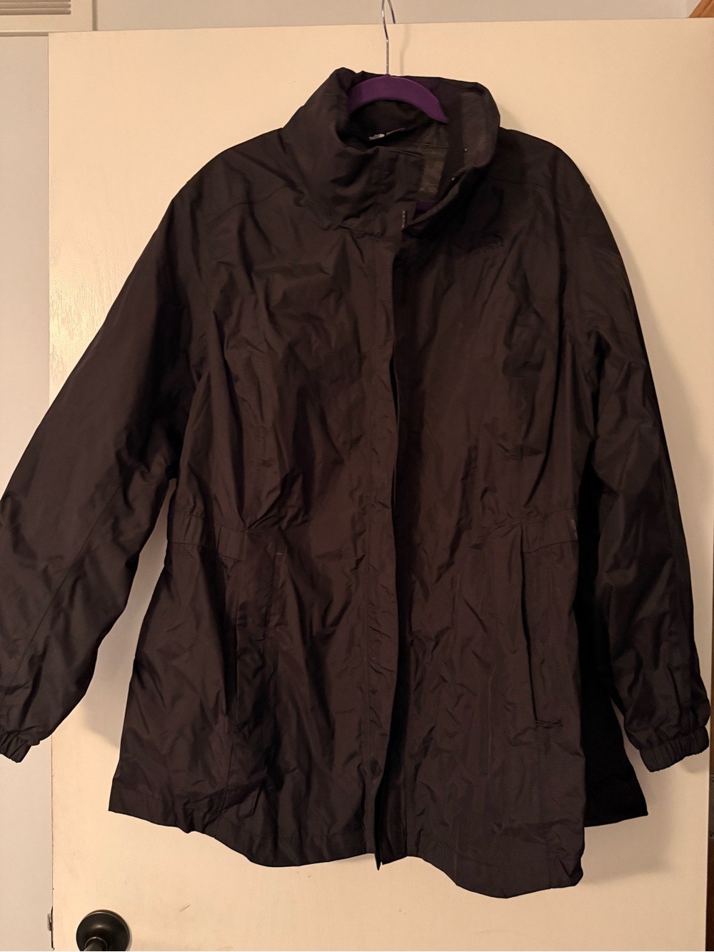 The North Face Black Trench-Style Rain Coat